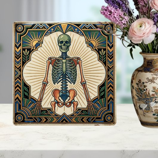 Art Deco Anatomisch Menselijk Skelet Botten Tegeltje