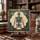 Art Deco Anatomisch Menselijk Skelet Botten Tegeltje