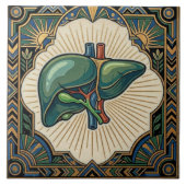 Art Deco Anatomische Lever Tegeltje (Voorkant)