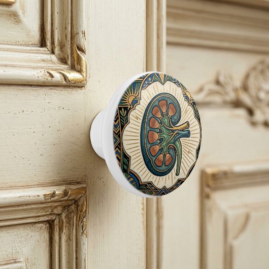Art Deco Anatomische Nier Nefrologie Keramische Knop