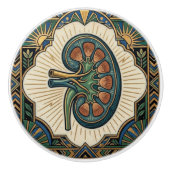 Art Deco Anatomische Nier Nefrologie Keramische Knop (Voorkant)