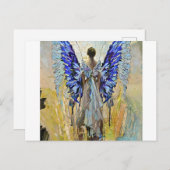 art deco angel briefkaart (Voorkant / Achterkant)