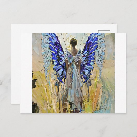 art deco angel briefkaart (Voorkant / Achterkant)