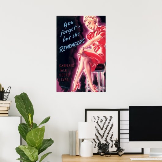 Art Deco Anti-Rumor Propaganda Poster (Thuiskantoor)