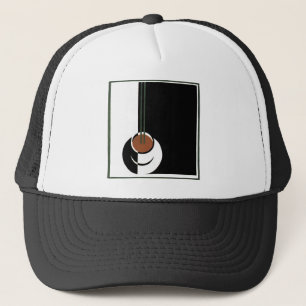 Art Deco antiek, kop koffie met stoom Trucker Pet