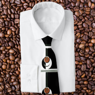 Art Deco antiek, kopje koffie met stoom Stropdas