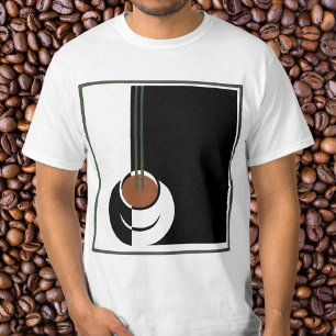 Art Deco antiek, kopje koffie met stoom T-shirt
