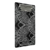 Art Deco Antraciet  Pauw Patroon Mini Klembord (Schuin)