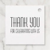 Art Deco Any Age Birthday Party Thank You Black Bedankjes Labels (Achterkant)