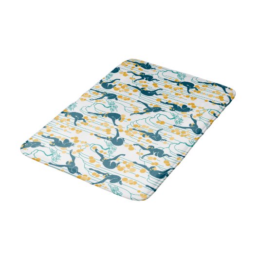 Art Deco-apen (herfst) Badmat (Gekanteld)