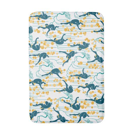 Art Deco-apen (herfst) Badmat (Voorkant Verticaal)