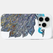 Art Deco Aqua Peacock elke kleur Case-Mate iPhone Case (Achterkant (horizontaal))
