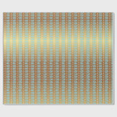 Art Deco Aquamarine Blue en Gold Stripes Cadeaupapier (Vlak)