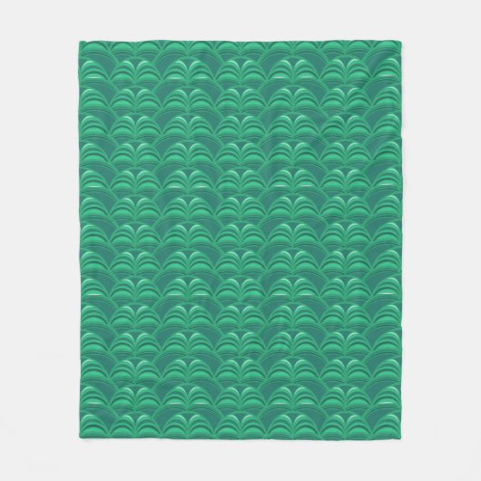 Art Deco Aquamarine Fleece Blanket (Voorkant)