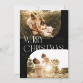 Art Deco Arch 2-foto kerstkaart Kaart (Voorkant)