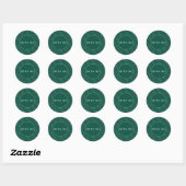 Art Deco Arches | Elegant "Open Me" Ronde Sticker (Vel)