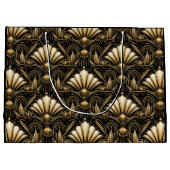 Art Deco architecturaal | Zwarte luxe cadeautas va (Achterkant)