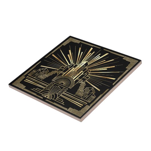 Art Deco Architectural Geometric Pat#7 ID1196 Tegeltje (Zijkant)