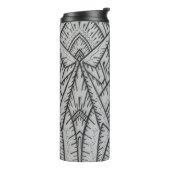 Art Deco architecturale geometrische thermosbeker (Gedraaid links)