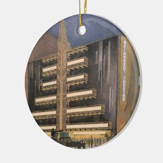 Art Deco Architecture, Building in NYC Keramisch Ornament (Links)