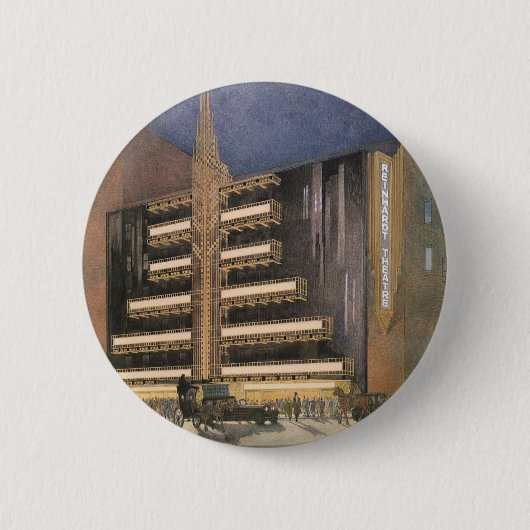 Art Deco Architecture, Building in NYC Ronde Button 5,7 Cm (Voorkant)