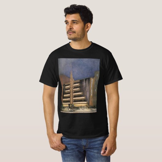  Art Deco Architecture, Building in NYC T-shirt (Voorkant volledig)
