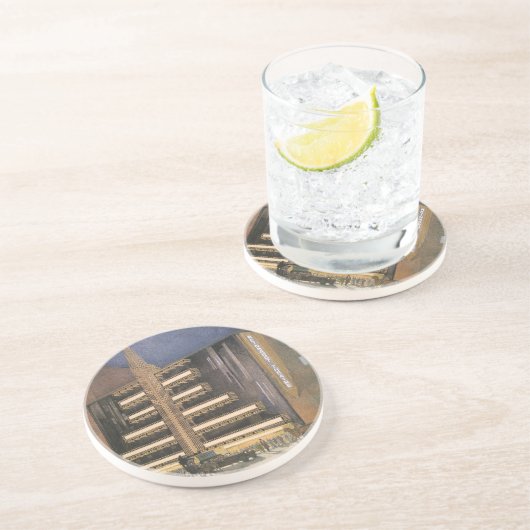  Art Deco Architecture, Building in NYC Zandsteen Onderzetter (Zijkant)