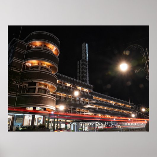 Art Deco Architectuur Esthetiek Indonesië Reizen Poster (Voorkant)