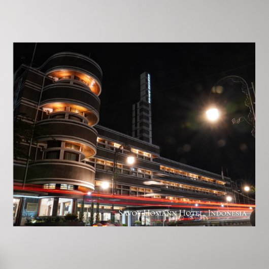 Art Deco Architectuur Esthetisch Indonesië Reizen Poster (Voorkant)