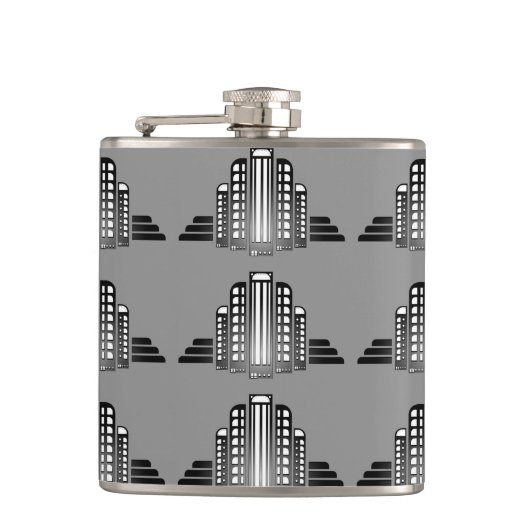 Art Deco Architectuur Fles Heupfles (Voorkant)