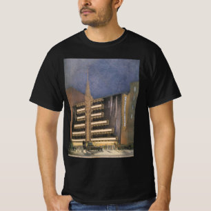 Art Deco-architectuur uit het verleden, gebouw in  T-shirt