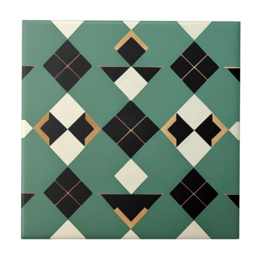 Art Deco Argyle Tegeltje (Voorkant)