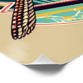 Art Deco Arizona State vogel- en bloemontwerp Perfect Poster (Hoek)