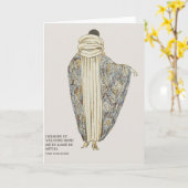 Art Deco Art Nieuw-Franse Mode Illustratie Kaart (Gele Bloem)