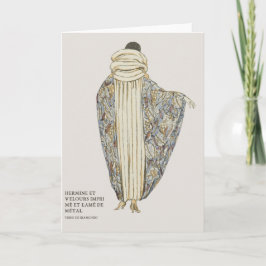 Art Deco Art Nieuw-Franse Mode Illustratie Kaart