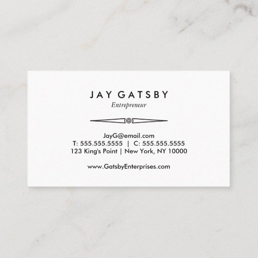  Art Deco/Art Nieuw Visitekaartje (Achterkant)