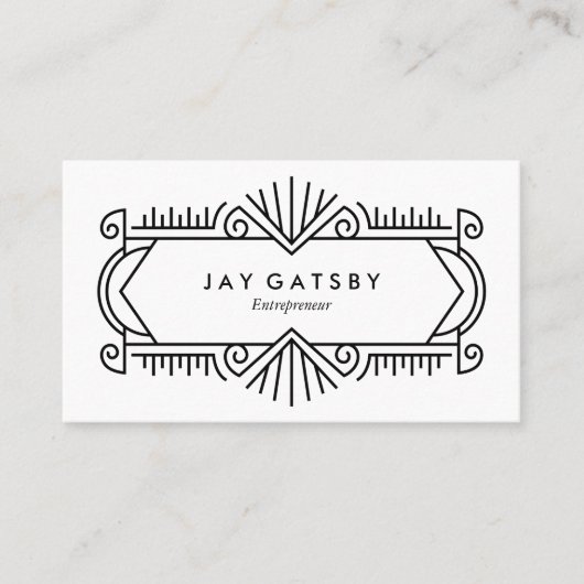  Art Deco/Art Nieuw Visitekaartje (Voorkant)