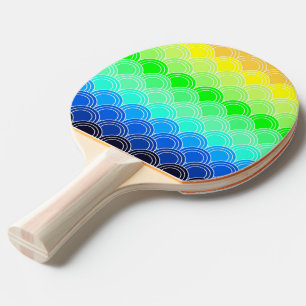 Art deco, art nouveau, , shell, fan, patroon, tafeltennisbatje