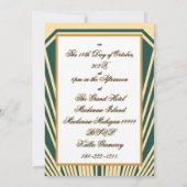 Art Deco Art Nouveau Striped Gold Tone Modern Kaart (Achterkant)