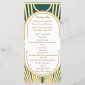 Art Deco Art Nouveau Striped Gold Tone Program (Achterkant)