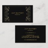 Art Deco/Art Nouveau Visitekaartje (Voorkant / Achterkant)