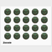 Art Deco Artisjok Ronde Sticker (Vel)