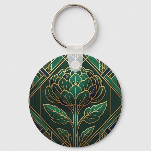 Art Deco Artisjok Sleutelhanger (Voorkant)