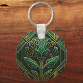 Art Deco Artisjok Sleutelhanger (Achterkant)
