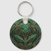 Art Deco Artisjok Sleutelhanger (Achterkant)