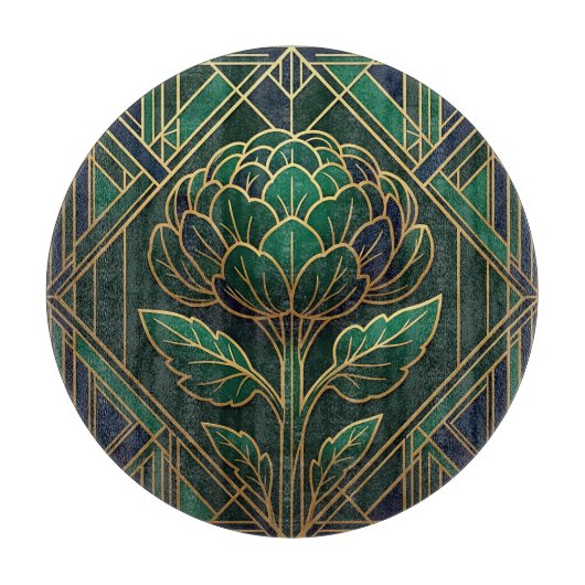 Art Deco Artisjok Snijplank (Voorkant)