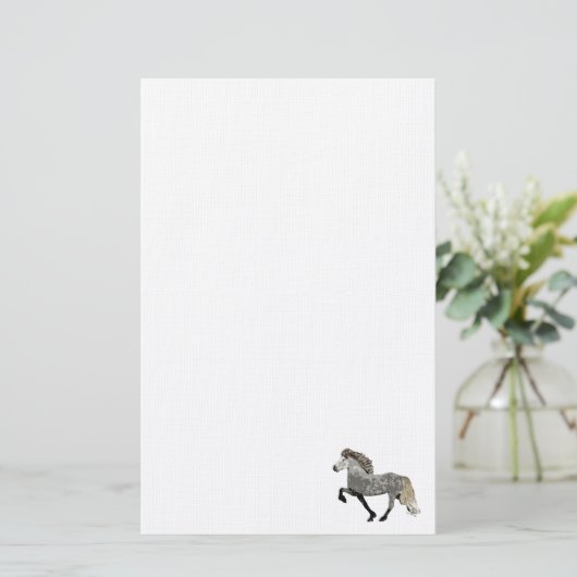 Art Deco Astrid Gaited Horse Briefpapier (Staand voorkant)
