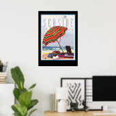 Art Deco AU Reisposter 4 Poster (Thuiskantoor)