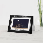 ART DECO AUTO MAN WENSKAART KAART (Voorkant)