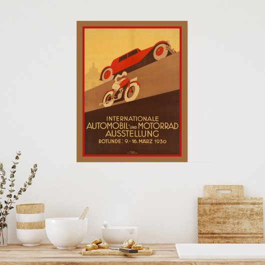Art Deco-auto Poster (Keuken)